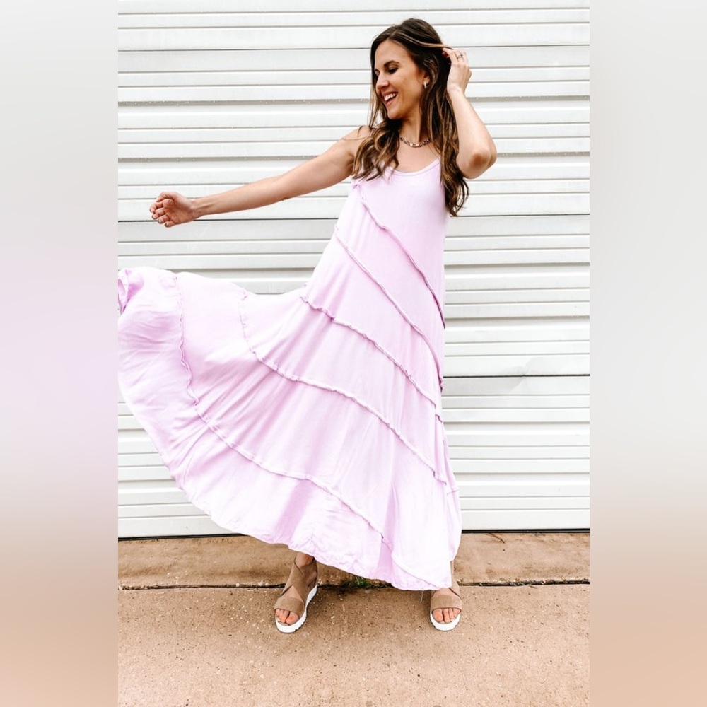 Easel Purple Spaghetti Strap Maxi Dress